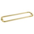 Cr Laurence Unlacquered Brass 18-in BM Series Back-to-Back Tubular Towel Bars with Metal Washers BM18X18ULBR